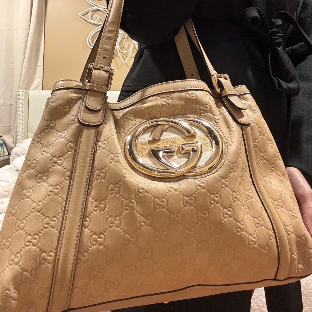 Authentic Gucci Leather Tote